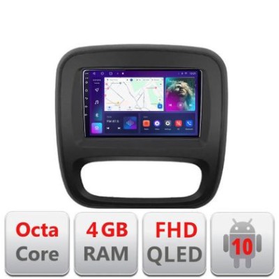 Navigatie Renault Trafic 2014-2017 B-rt09 Android Ecran QLED octa core 4+64 carplay android auto kit-rt09+EDT-E309V3 v1 CarStore Technology foto