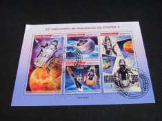 55 Ani de la Lansarea Venera 4, Program Spațial Sovietic - Bloc Filatelic Guineea-Bissau 2022