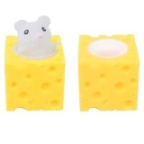 Jucarie Squishy Soricel Alb Pop-Up, 5 cm