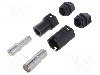 Conector alimentare DC, 500V, 1 pini, seria QS, {{Dimensiune pin}}. DONGGUAN QS ELECTRONIC TECH CO.,LTD - QS12H-F+M BLACK