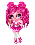Cumpara ieftin Sticker decorativ Girl Unicorn, Roz, 85 cm, 1233ST-2, Oem