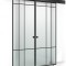 Usa culisanta Boss &reg; Duo Black model Event negru, 60+60x215 cm, sticla mata securizata, glisanta in ambele directii
