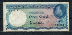 Ghana 1965 - 1 cedi, circulata foto