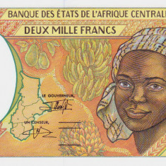 Bancnota Statele Africii Centrale ( Gabon ) 2.000 Franci 2000 - P403Lg UNC