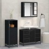 VidaXL Set de mobilier pentru baie 3 pcs Stejar negru 80 x 33 x 60 cm 3402538