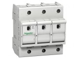 Separator cu Fuzibil D02 pentru Şină DIN 3 Poli
