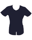 Halat Medical Pe Stil cu Elastan, cu Fermoar, Bluemarin, Model Ana - 4XL