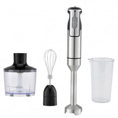 Blender, tocator si mixer 3in1 Oliver Voltz OV51112JSC, 1500W, Carcasa si atasament inox, 2 viteze, Argintiu foto