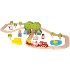 Joc BigJigs Toys Trenuletul de la Ferma foto