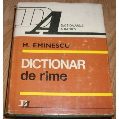DICTIONAR DE RIME de M. EMINESCU foto