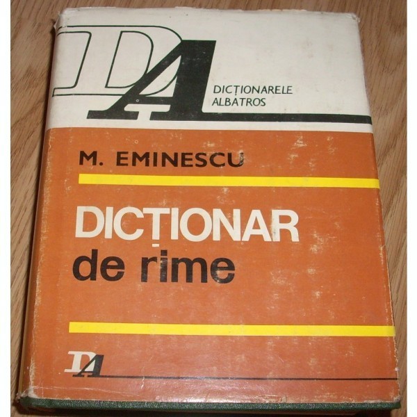 DICTIONAR DE RIME de M. EMINESCU