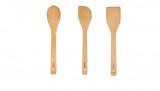 Cumpara ieftin Set 3 ustensile Ernesto, spatula, lingura de gatit, lingura inclinata, bambus