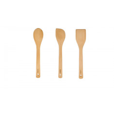 Set 3 ustensile Ernesto, spatula, lingura de gatit, lingura inclinata, bambus