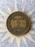 Moneda FRANTA - 2 FRANCS (franci) 1922, Europa