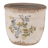 Cumpara ieftin Ghiveci flori ceramica multicolora Flowers 13x11 cm