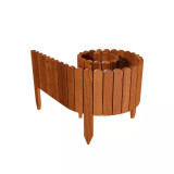 Gard de gradina decorativ din lemn, maro, 200x40 cm, Artool