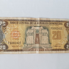 Dominicana 20 Pesos de Oro 1992 Rara