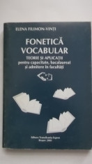 Elena Filimon-Vinti - Fonetica vocabular, teorie si aplicatii, 2001 foto