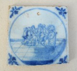 &quot;Spalarea picioarelor&quot; placa ceramica de Bristol sec 18