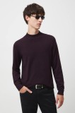 Medicine pulover barbati, culoarea violet, light, cu turtleneck
