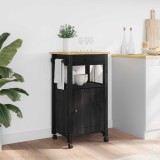 vidaXL Troler de Bucătărie Simplu Negru 42027034