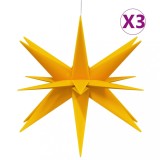Cumpara ieftin Lumini de Craciun cu LED-uri, 3 buc., galben, 43 cm, pliabil