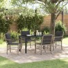VidaXL Set de masă pentru grădină 5 pcs Gri deschis Rattan poli 3380241