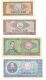 SV * Romania LOT 4 bancnote RSR 5 - 10 - 50 - 100 1966 * Seria A.0 ... * +/- VF
