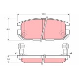 Placute frana Mitsubishi Eclipse 4 (Dk A) 04.05-12.12, Eclipse 4 Cabriolet 04.05-, Galant 7 (E5 A E7 A E8 A) 11.92-10.96, Galant 7 Sedan (E5 A E7 A E