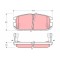 Placute frana Mitsubishi Eclipse 4 (Dk A) 04.05-12.12, Eclipse 4 Cabriolet 04.05-, Galant 7 (E5 A E7 A E8 A) 11.92-10.96, Galant 7 Sedan (E5 A E7 A E