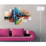 Set tablouri canvas (5 bucati) ST276 Multicolor 56x20 cm