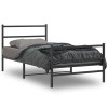 VidaXL Cadru pat metalic cu tăblii de cap/picioare&nbsp; negru, 100x190 cm