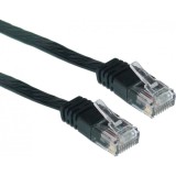 Cablu UTP SPACER Cat5e, cupru-aluminiu, 1 m, negru