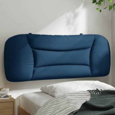 vidaXL Pernă pentru tăblie de pat, albastru, 100 cm, material textil foto