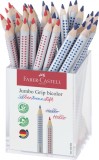 CREION COLORAT BICOLOR ROSU/ALBASTRU CUTIE PLASTIC 36 BUC FABER, Faber Castell