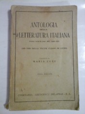 ANTOLOGIA DELLA LETTERATURA ITALIANA (in italiana) - MARI CUCU