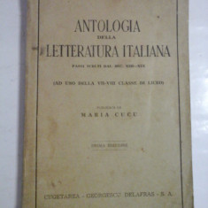 ANTOLOGIA DELLA LETTERATURA ITALIANA (in italiana) - MARI CUCU