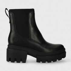 Timberland botine Everleigh Boot Chelsea femei, culoarea negru, cu platforma, TB0A5YFR0151