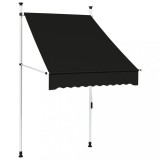 Copertina retractabila manual Gossi, 100cm, antracit, poliester, impermeabila, terasa, balcon, gradina