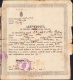 A1087 Adeverință de trecere a șase clase primare, 1934, școala de stat nr. 1, Reșița