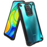 Husa Plastic - TPU Ringke Fusion X pentru Xiaomi Redmi Note 9, Neagra FXXI0024