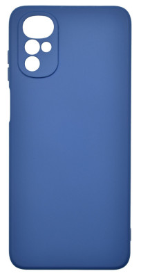 Husa de protectie din Silicon cu Microfibra la interior compatibila Motorola Moto G22, Albastru inchis foto