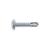 Surub autoforant pentru lemn, din otel, zincat alb, cu cap bombat, amprenta Phillips, PH 2, Friulsider, 4.2 x 16 mm