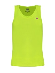 Maiou barbati, cu mini logo broat, Regular fit, Verde neon, L