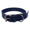 Zgarda caini piele naturala neagra, 70x3.5 cm, ajustabila 48-59 cm, talie mare, XL