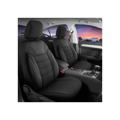 Set Huse Scaune Auto pentru Suzuki Samurai - DeluxeBoss Classico, pentru bancheta rabatabila fractionata, 11 piese, negru gri