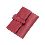 Cumpara ieftin Portofel dama, BUSY LDY&amp;GTM&reg; Essential, piele naturala, multiple compartimente, bancnote carduri si permis, rosu