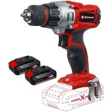 Einhell TE-CD 18/2 Li PXC + Twinpack CB - Masina de gaurit si insurubat 44 Nm + Set 2 acumulatori Li-Ion 18 V 2.5 Ah