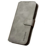 Cumpara ieftin Husa iPhone XR Retro Style Leather Dg.Ming Gri