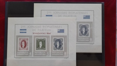 1966-Argentina-Bl.16-MNH-2buc foto